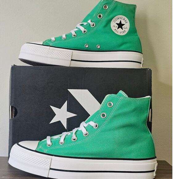 Converse Women's CTAS Lift Hi Tops Size 9.5 Apex Green A09393F NWT - Picture 1 of 7